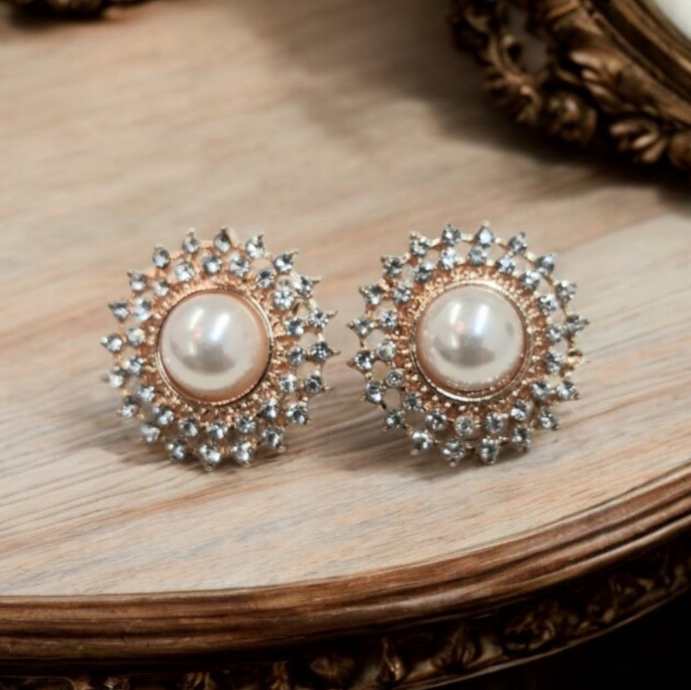 3 for $15 Vintage Style Gold Pearl Earrings
